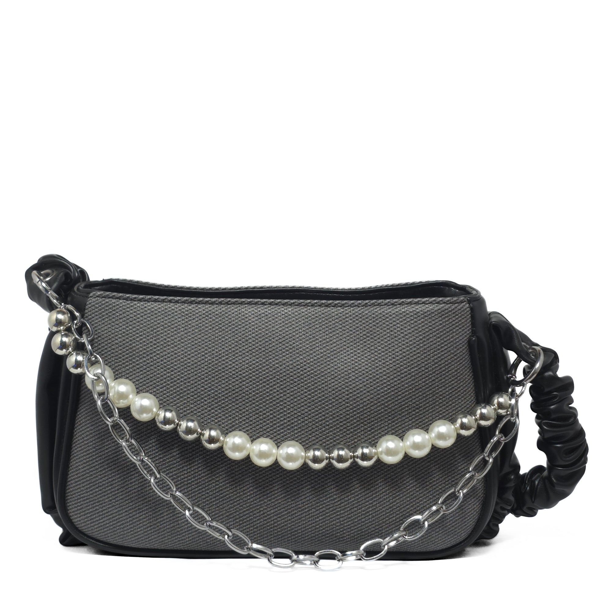 Pearl Accent Grey Sling Bag