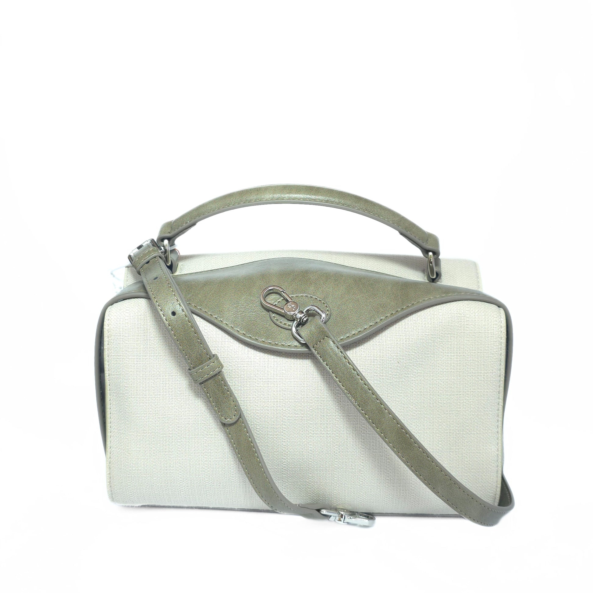 Classic Two-Tone Top Handle Bag