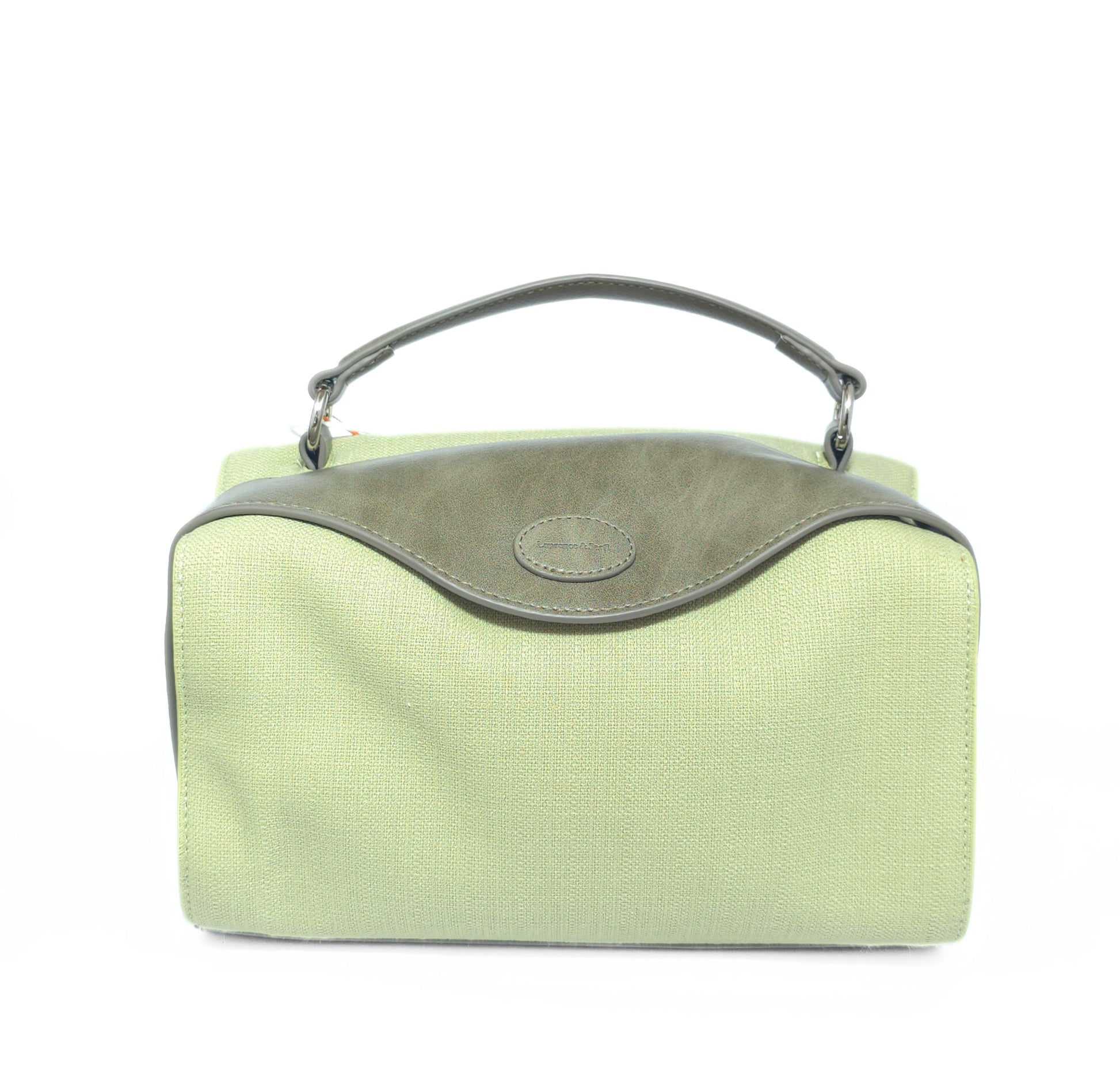Classic Two-Tone Top Handle Bag