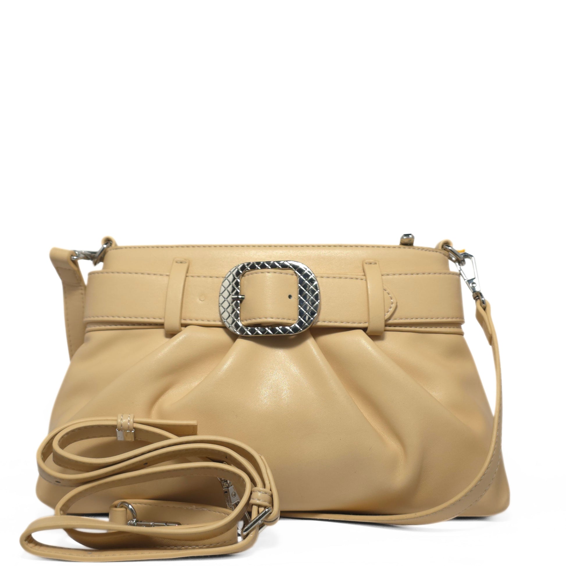 Buckle Accent Cream Bag