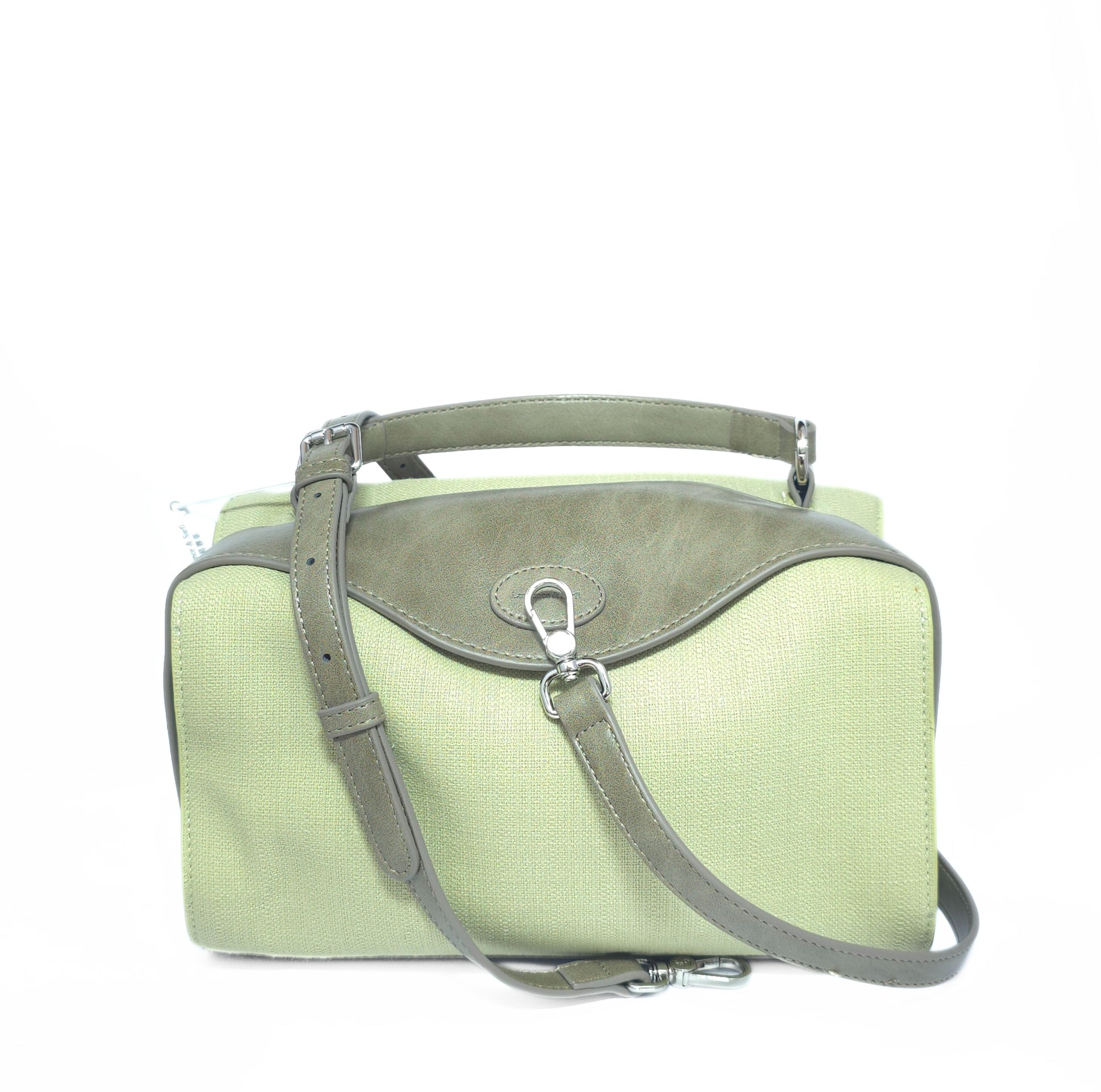 Classic Two-Tone Top Handle Bag