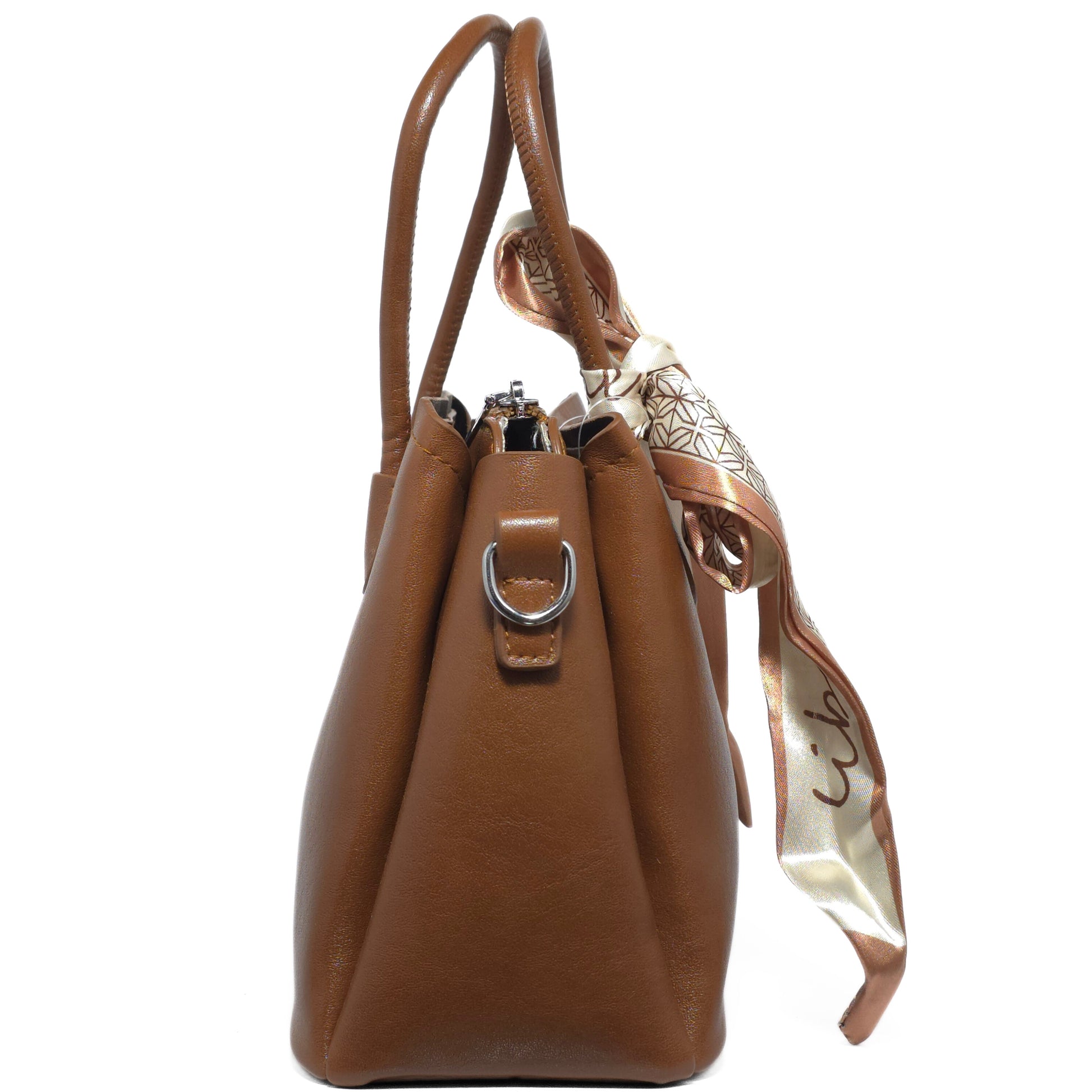Glossy Cocoa Scarf Tote Bag