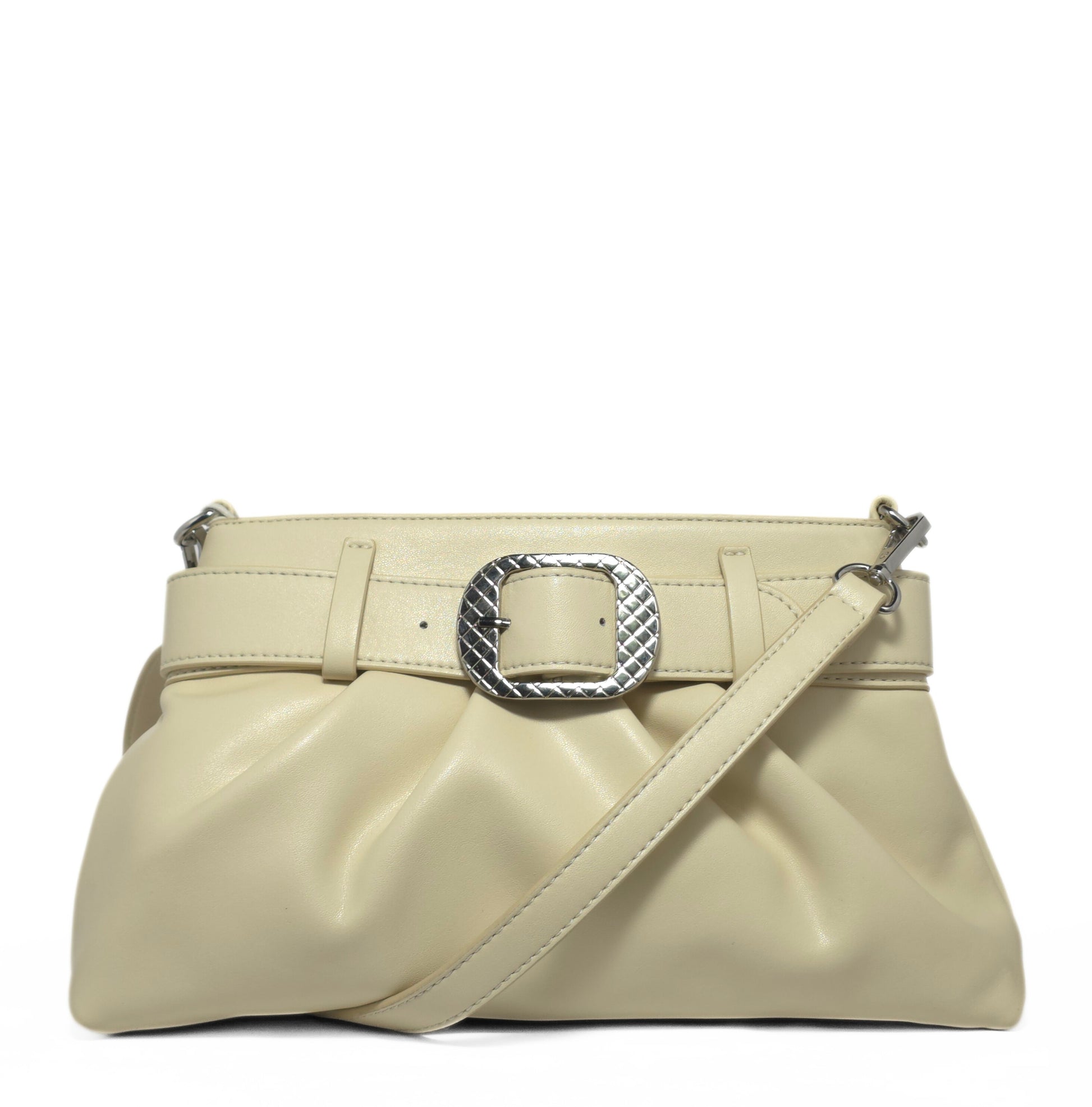 Buckle Accent Cream Bag