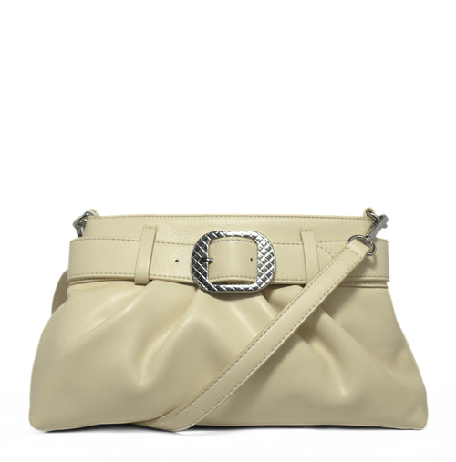 Buckle Accent Cream Bag