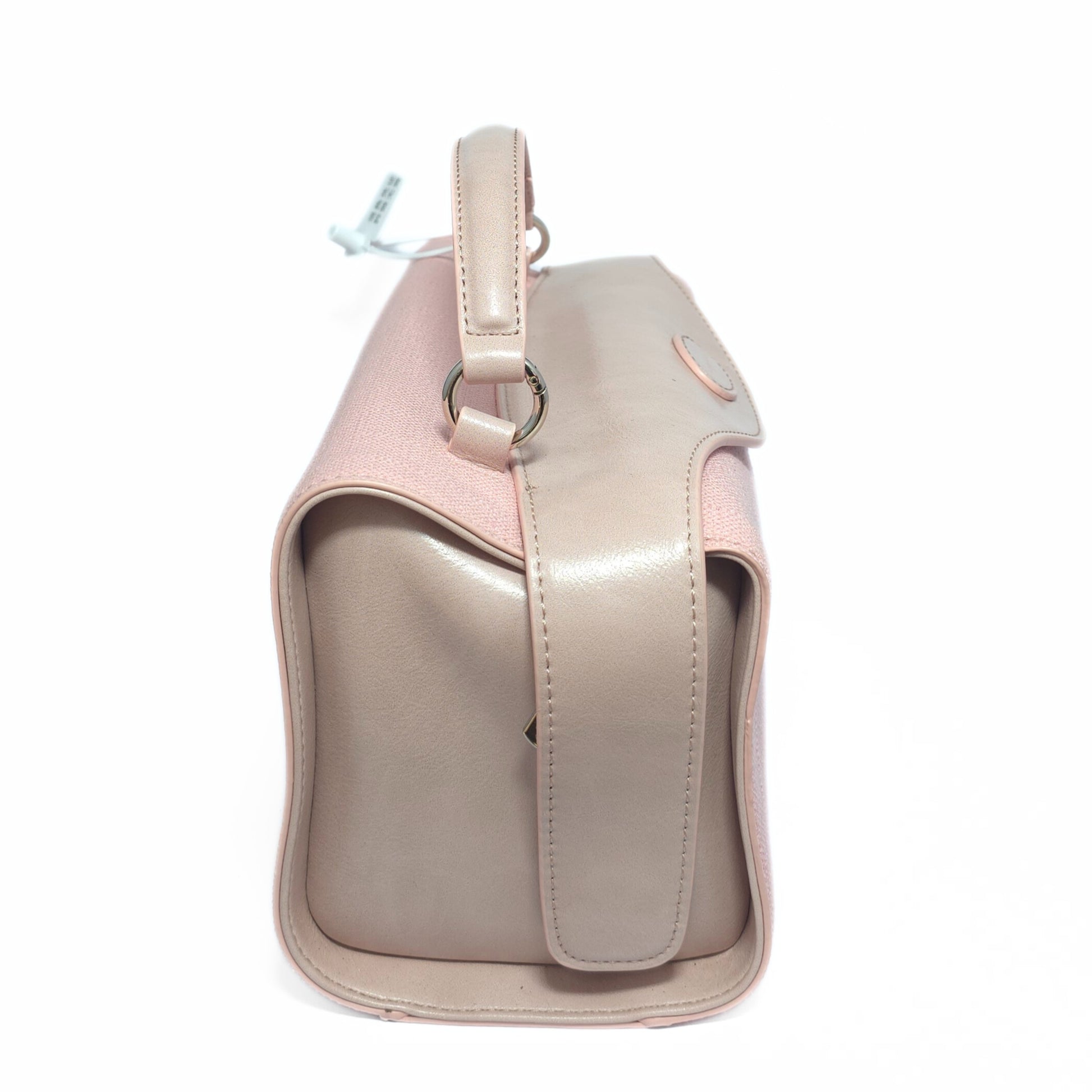 Classic Two-Tone Top Handle Bag