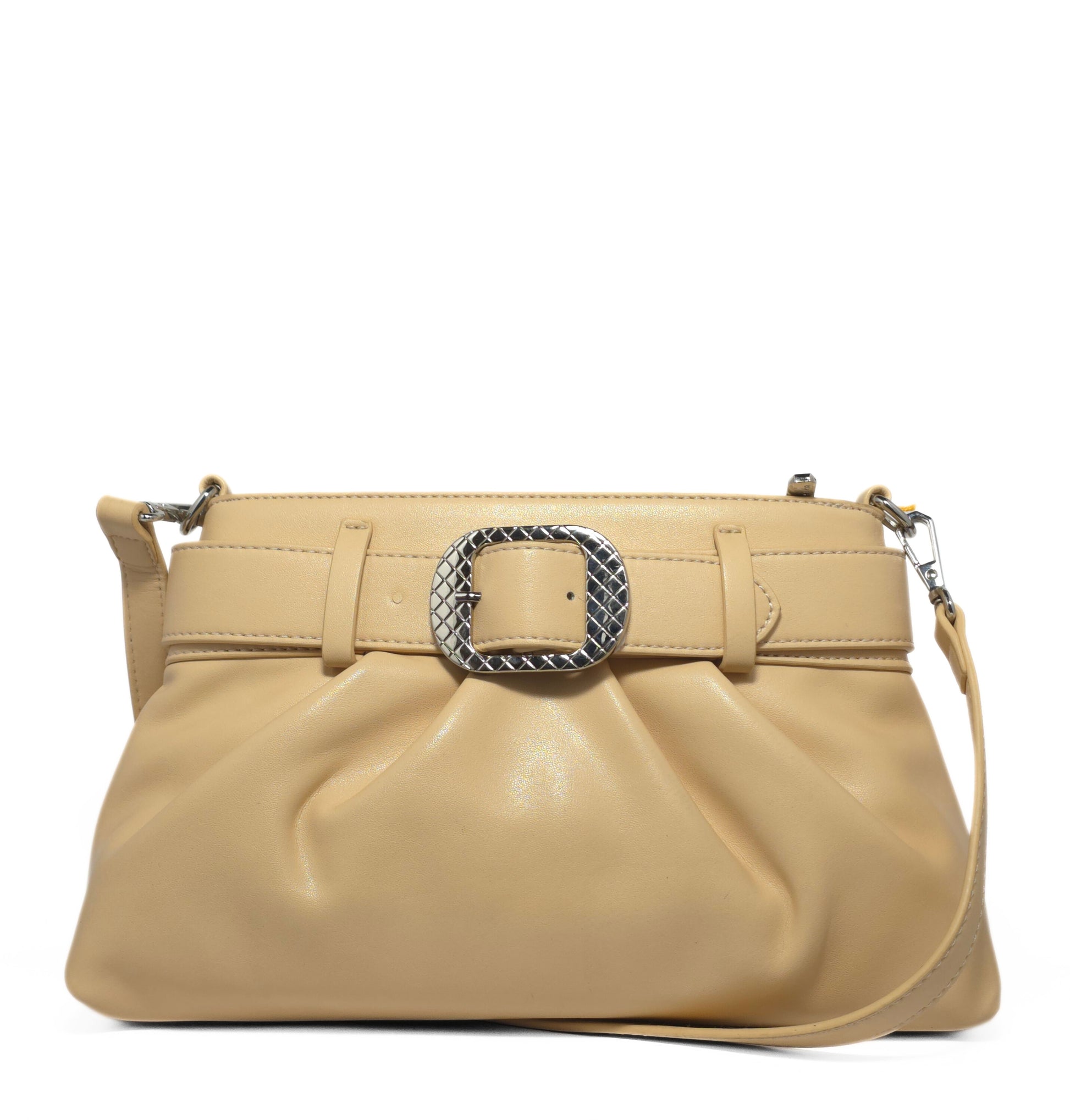 Buckle Accent Cream Bag