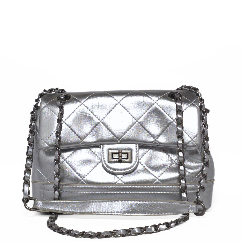 Monogram Barrel Satchel Bag