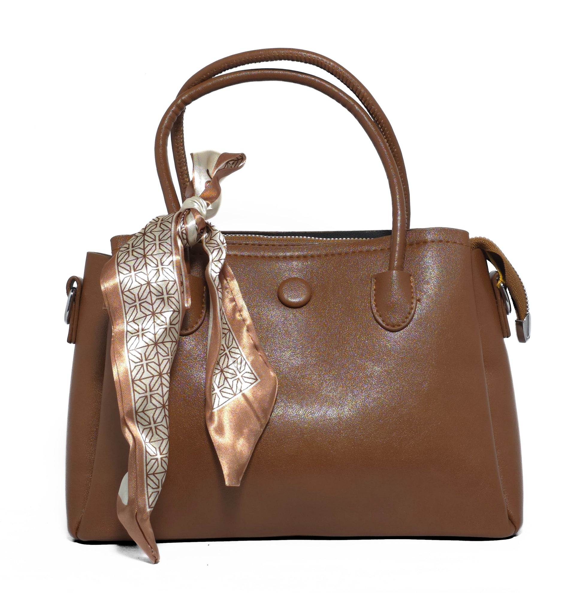 Glossy Cocoa Scarf Tote Bag