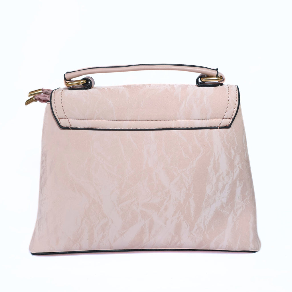 Structured Flap Bag with Gold Buckle